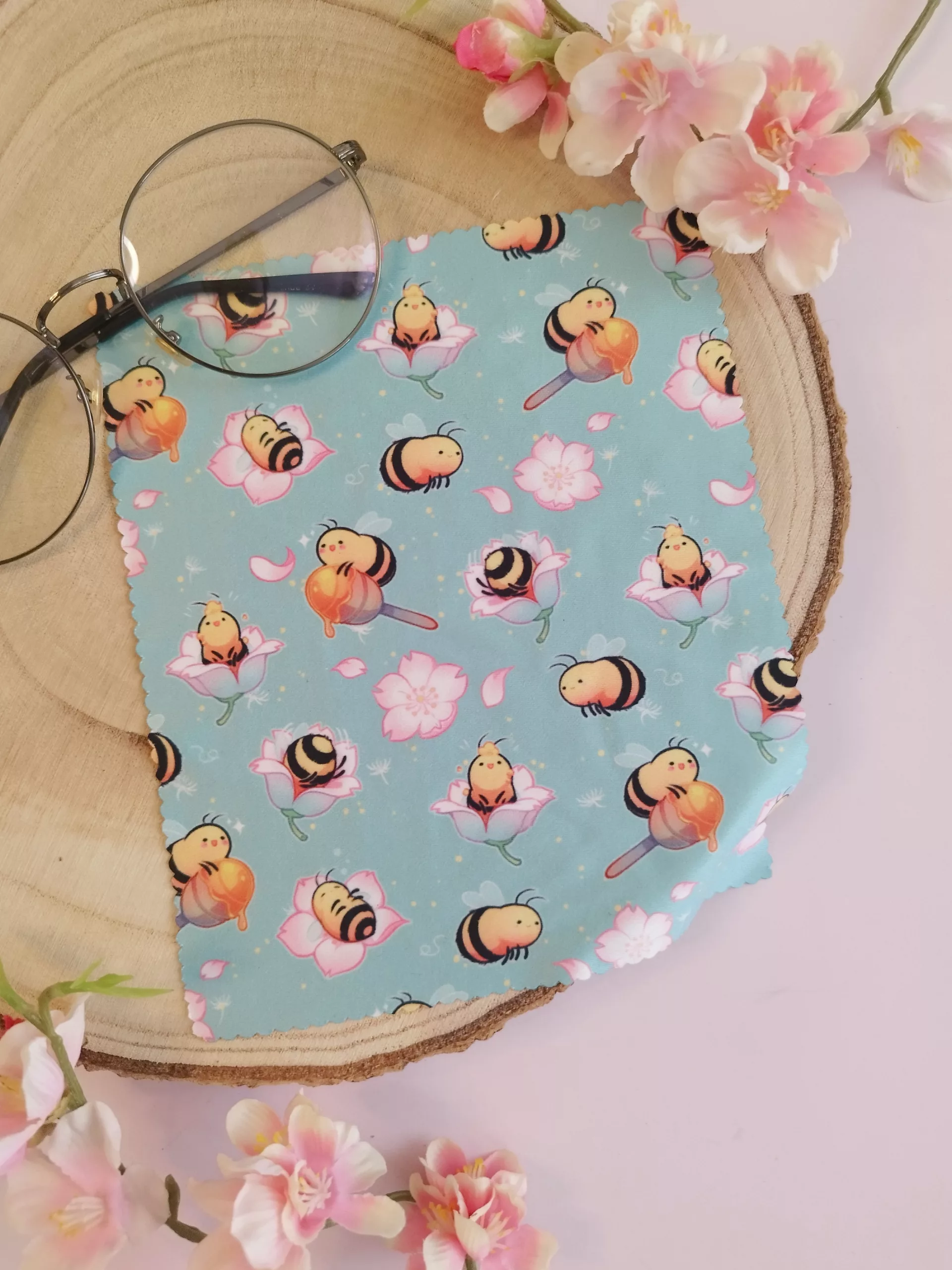 Tissu microfibre écran ou lunettes - Abeille
