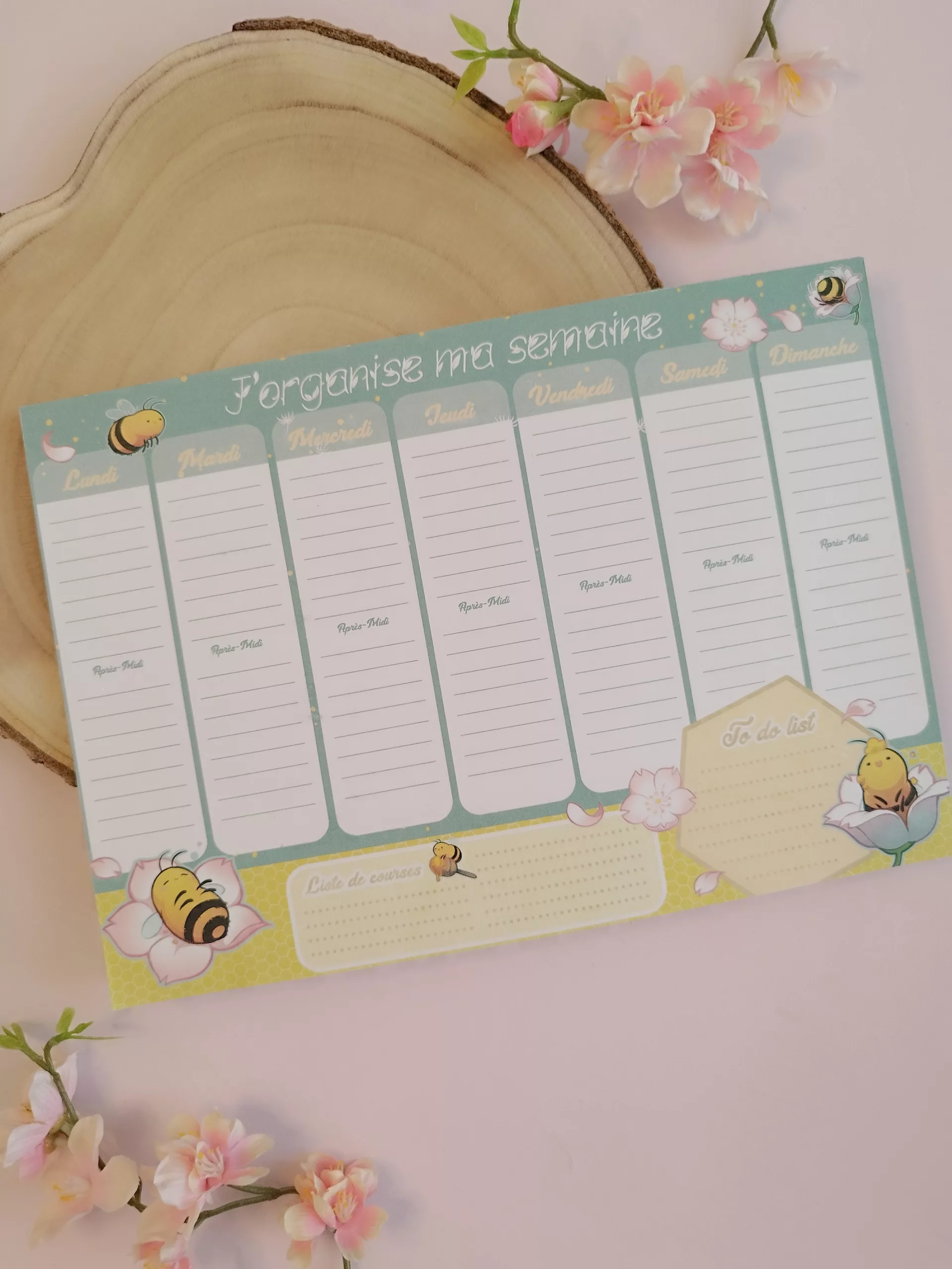 Semainier - Abeilles